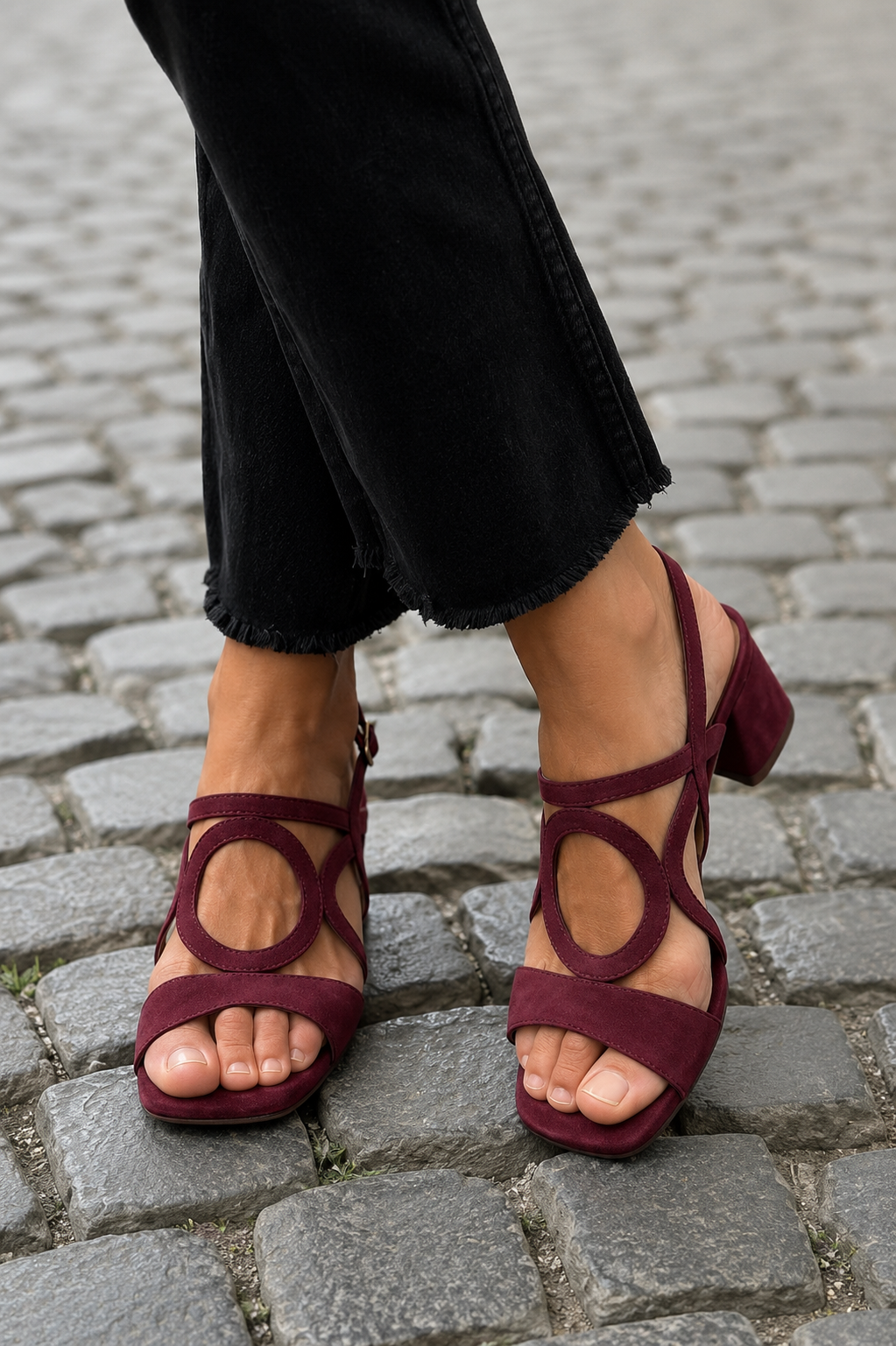 Cedra™ | Geometric Lime Pop Heeled Sandals