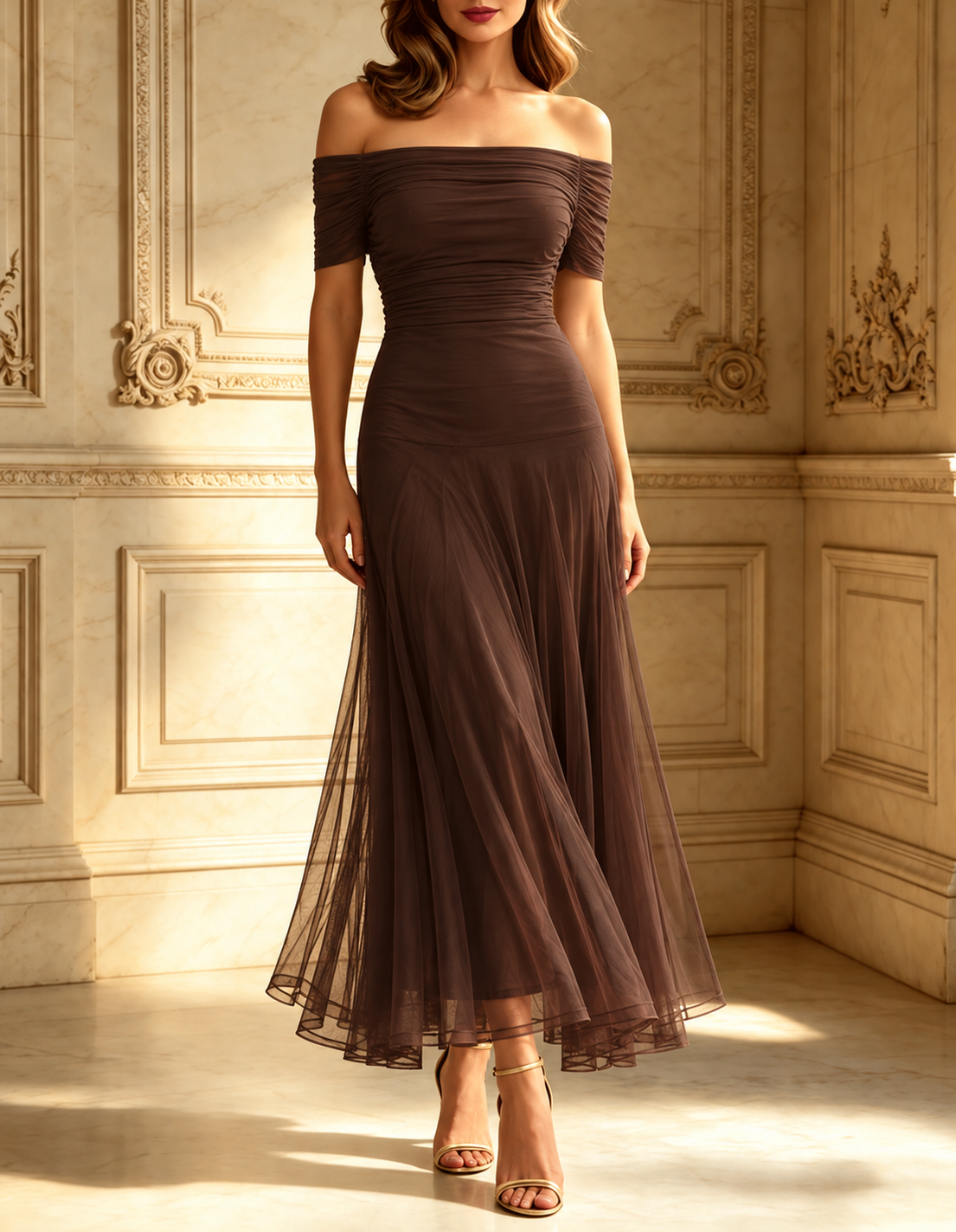 Ellie | One-Shoulder Print Maxi Dress