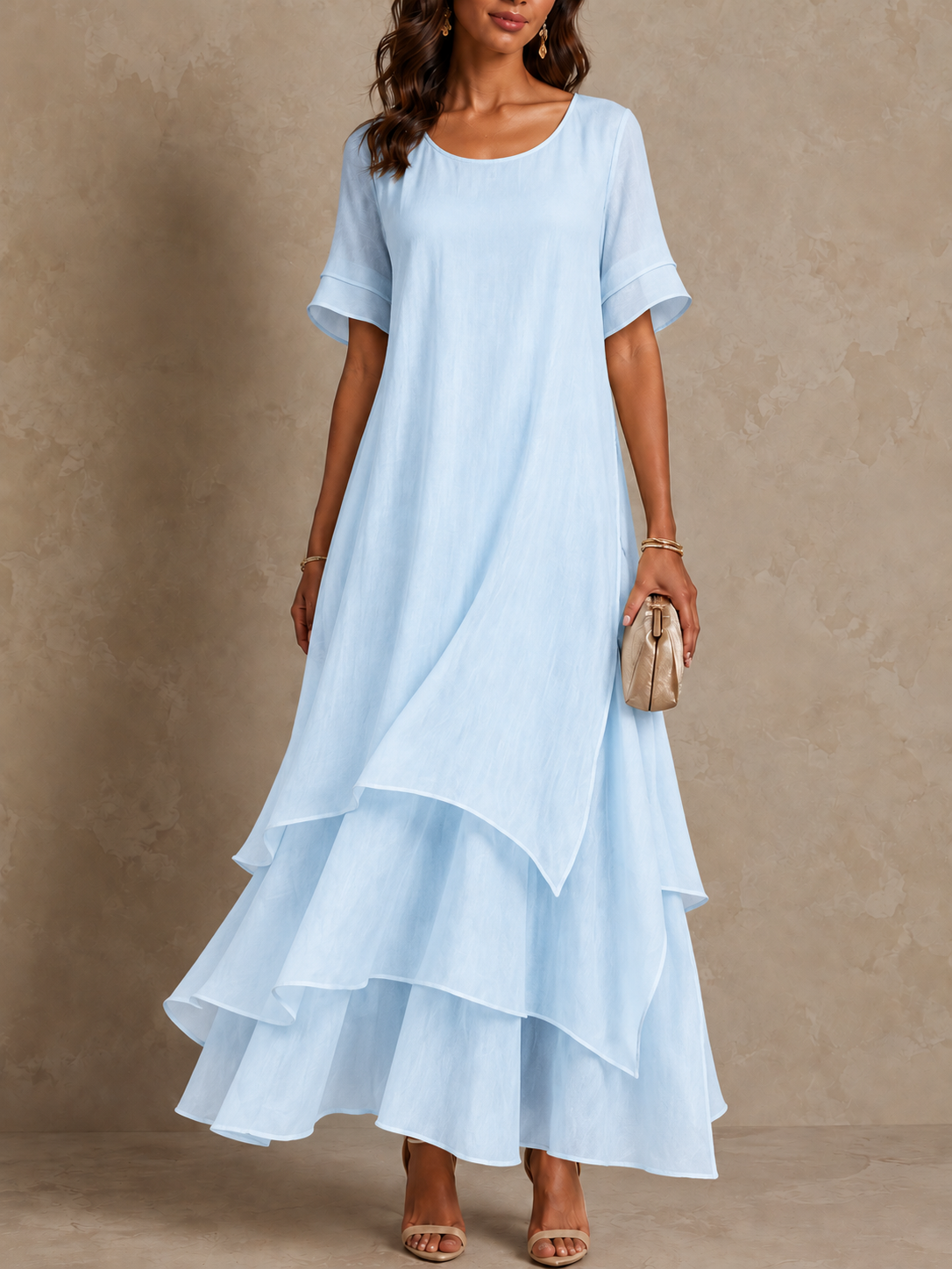 Liora | Flowing Ruffle Maxi Dress
