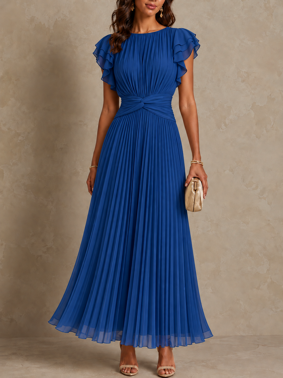 Lara | Classic Pleated Dress | Maxi Dress