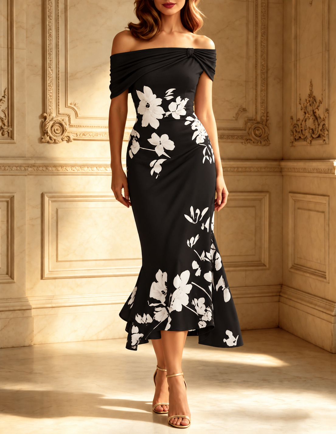 Spring Summer Floral Printed Elegant Dresses